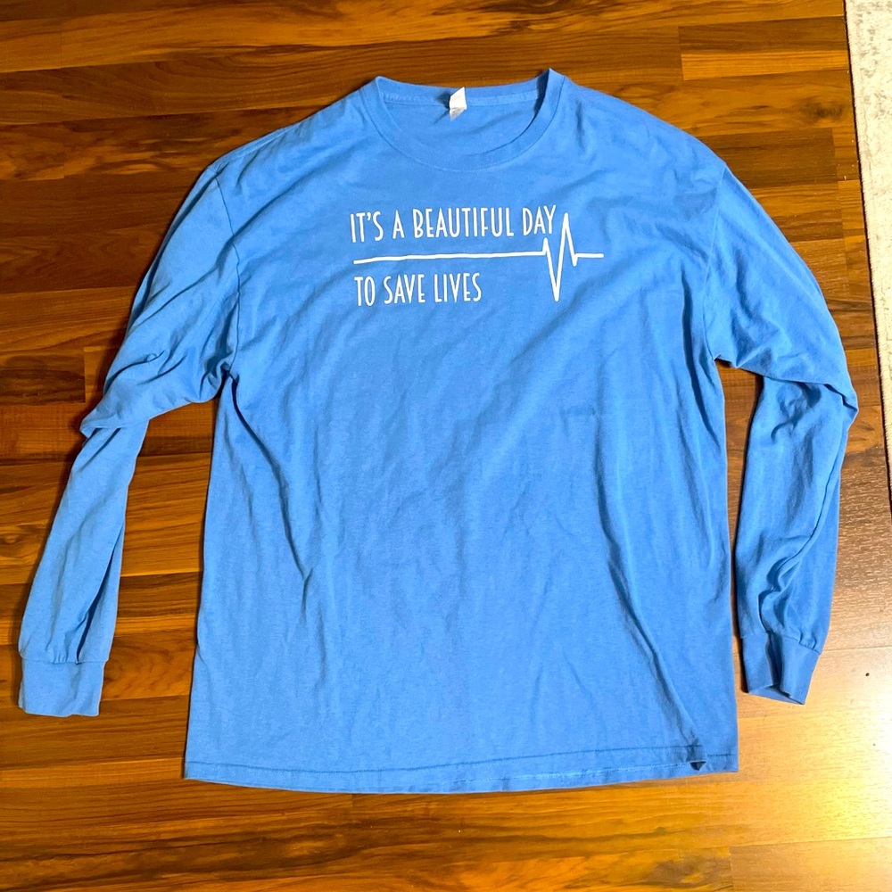 Long sleeved medical themed tee